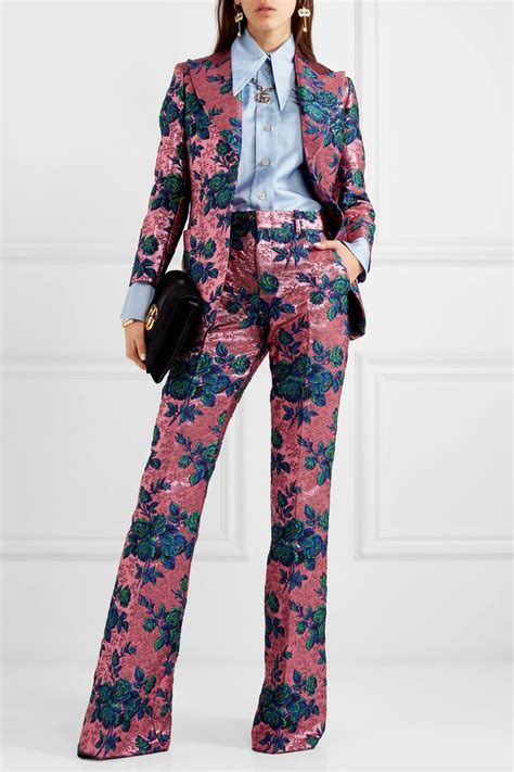 floral gucci suit womens|Gucci pantsuit for women.